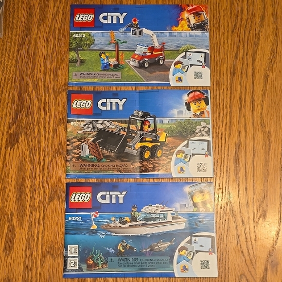 Lego Other - LEGO City Construction and Rescue INSTRUCTION BOOKS Bundle LOT H